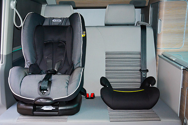 VW California with Child Safety Seat.